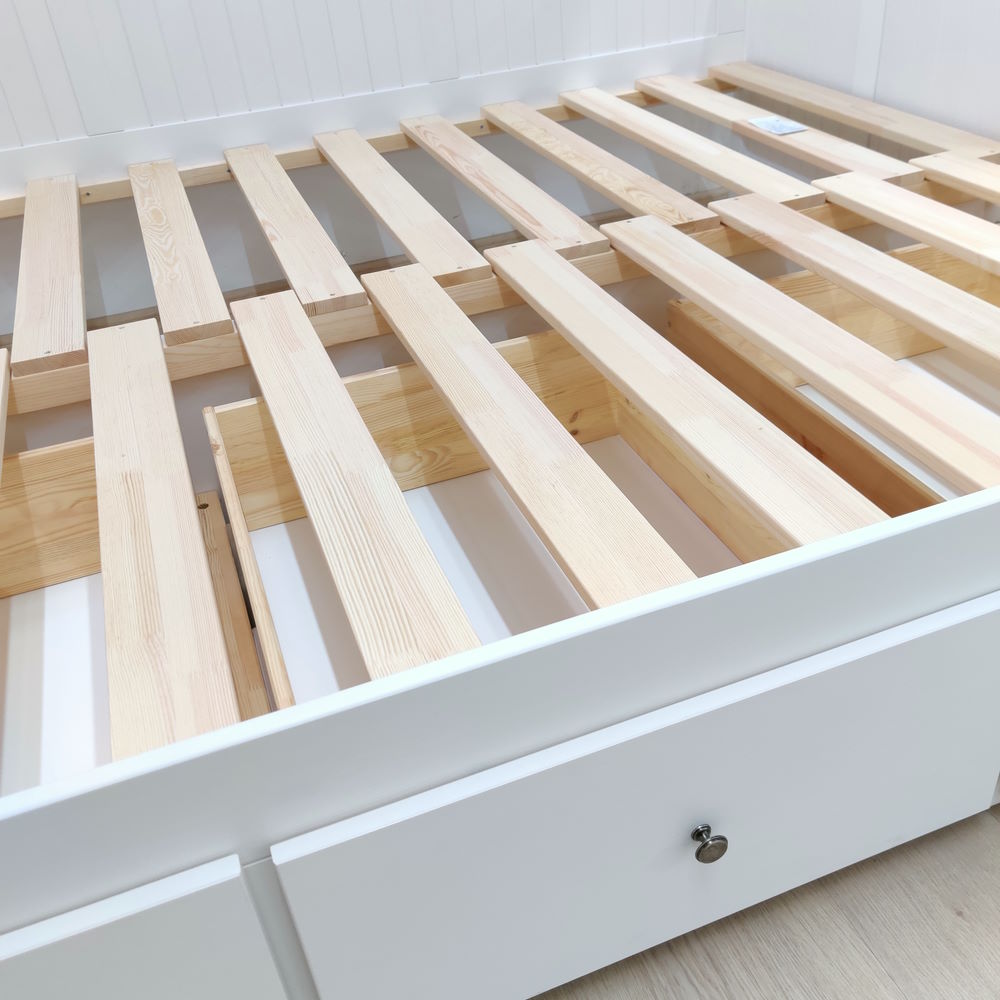 Кровать-Тахта 80х200 с ящиками КАНТРИ (ХЕМНЭС) Profi&Hobby белый (3уп.) фото