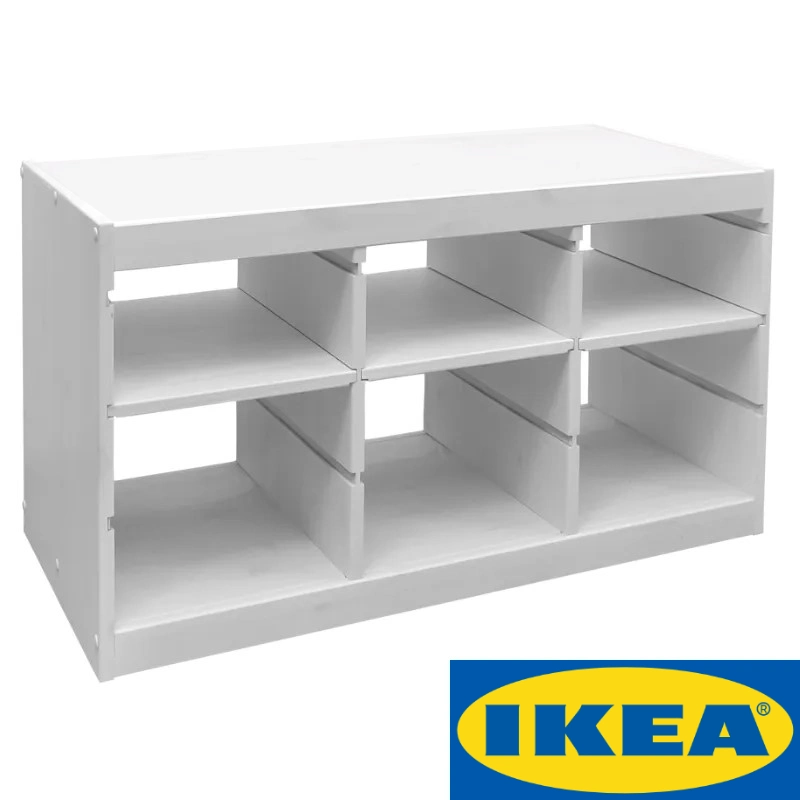 Стеллаж тройной 930х440х520 ТРУФАСТ БЕЛЫЙ сосна,полки (3П) Profi&Hobby