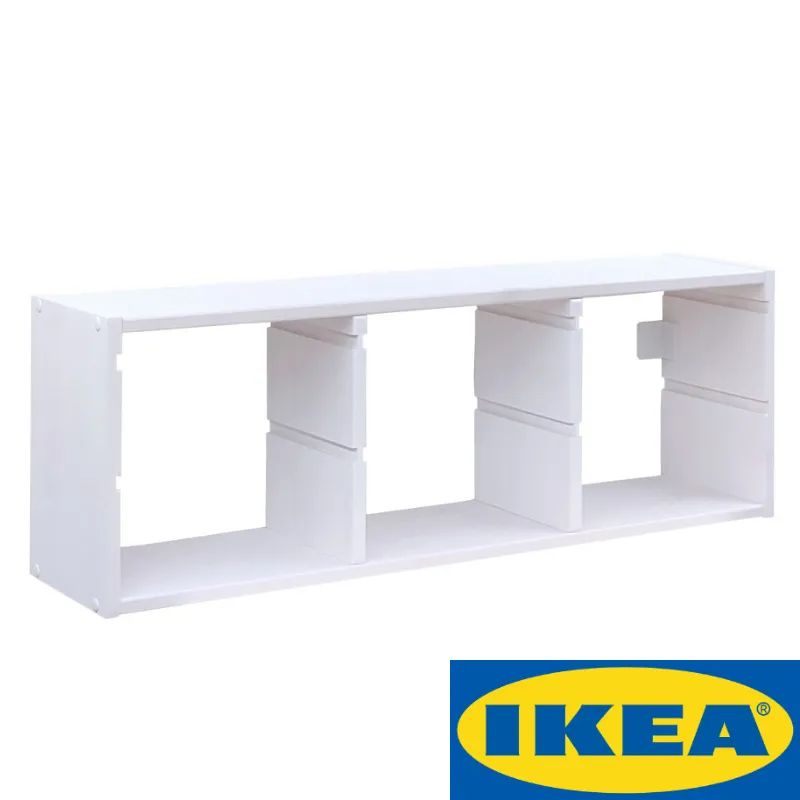 Корпус стеллажа ТРУФАСТ НАСТЕННЫЙ ТРОЙНОЙ 930, белый лак, сосна, Profi&Hobby