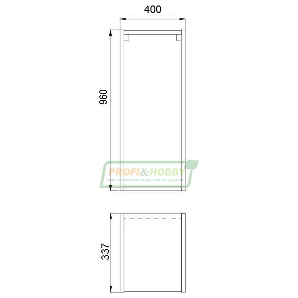 Шкаф (корпус) ЛДСП 400х340х960 Profi&Hobby