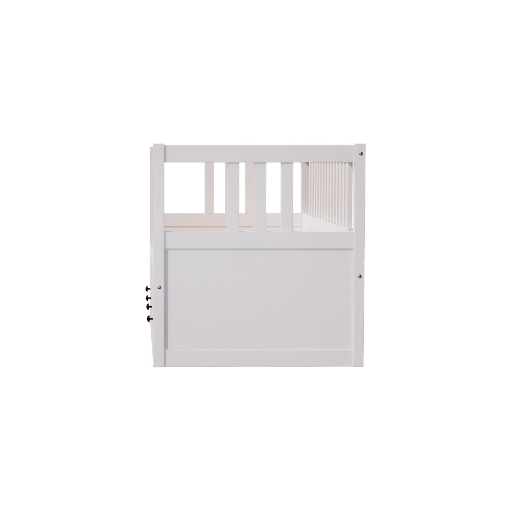 Кровать-кушетка 80x200 с ящиками ХЕМНЭС Profi&Hobby белый (3 уп) фото