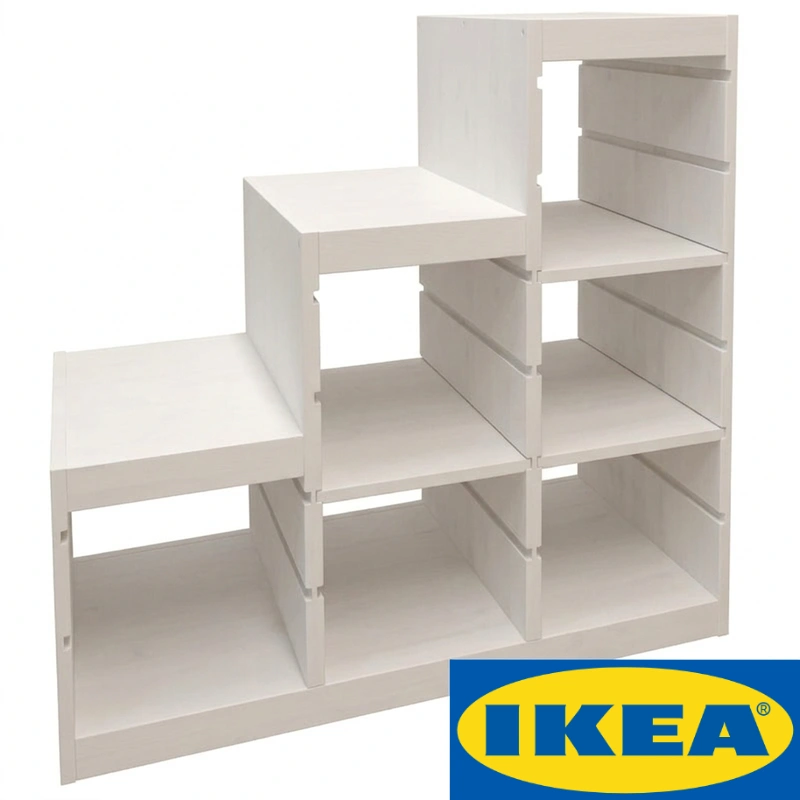 Стеллаж лесенка 940х440х910 ТРУФАСТ БЕЛЫЙ сосна,полки (3П) Profi&Hobby