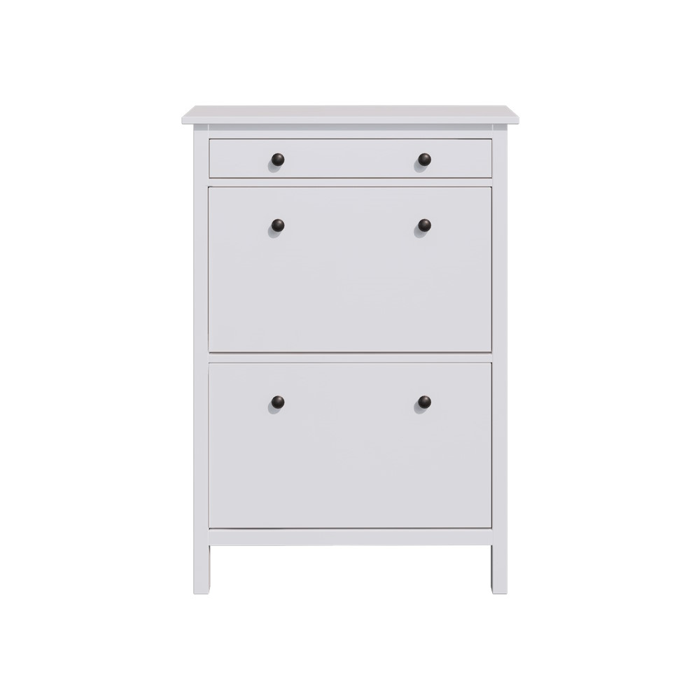 Обувница 3 ящика ХЕМНЭС  89х128х31 белый Profi&Hobby фото