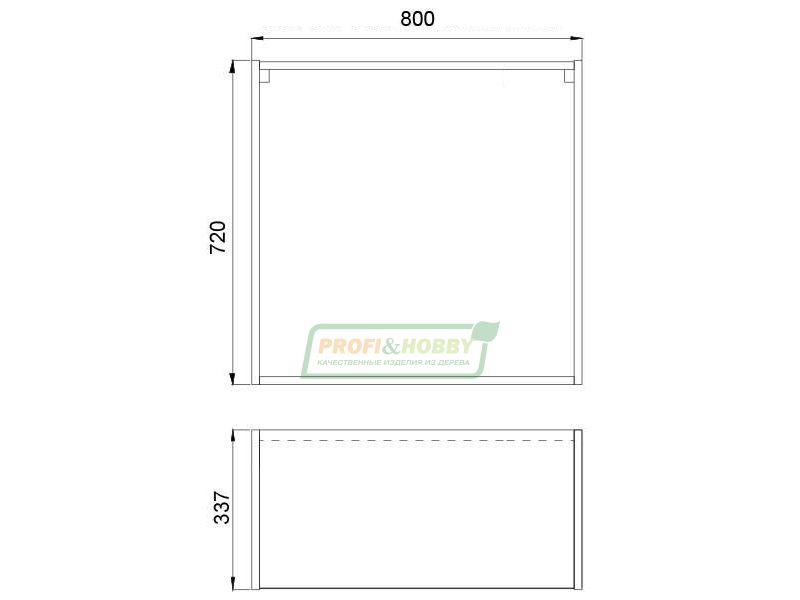 Шкаф (корпус) ЛДСП 800х340х720 Profi&Hobby