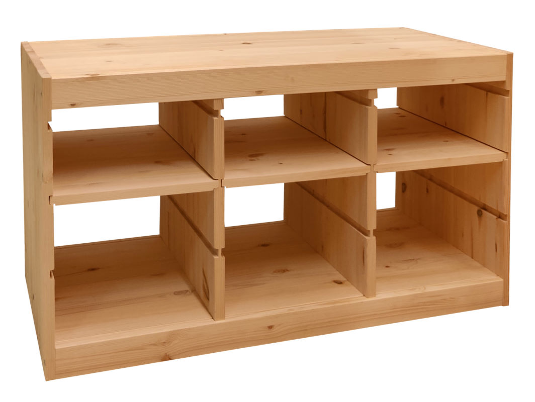 Полка ТРУФАСТ 300х430х18, б/п, сосна (лесенка, горизонтальный), Profi&Hobby