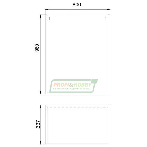Шкаф (корпус) ЛДСП 800х340х960 Profi&Hobby