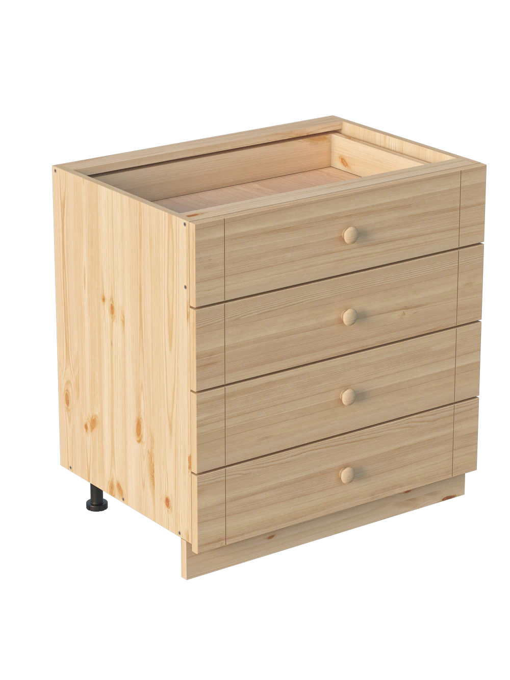 Тумба 4 ящика 800х540х720 МАССИВ + фасад Скандик без покраски Profi&Hobby