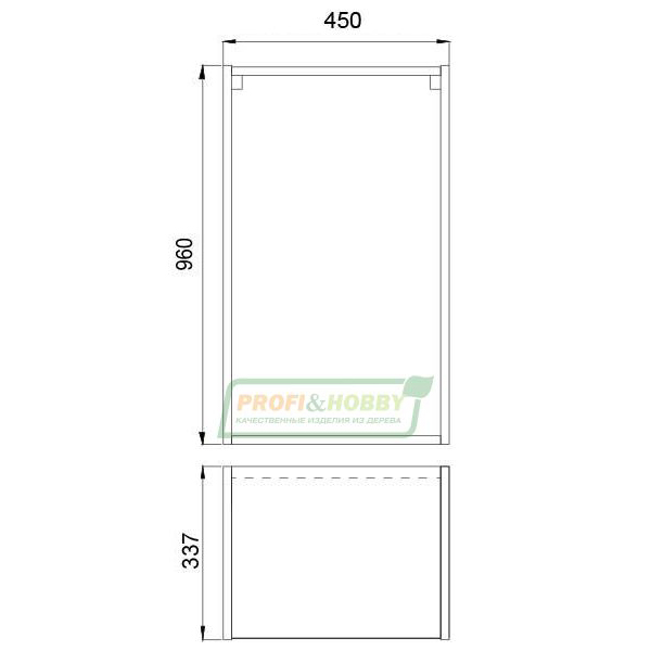Шкаф (корпус) ЛДСП 450х340х960 Profi&Hobby