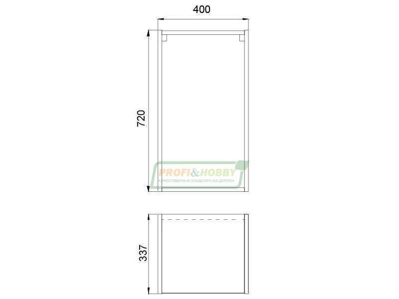Шкаф (корпус) ЛДСП 400х340х720  Profi&Hobby
