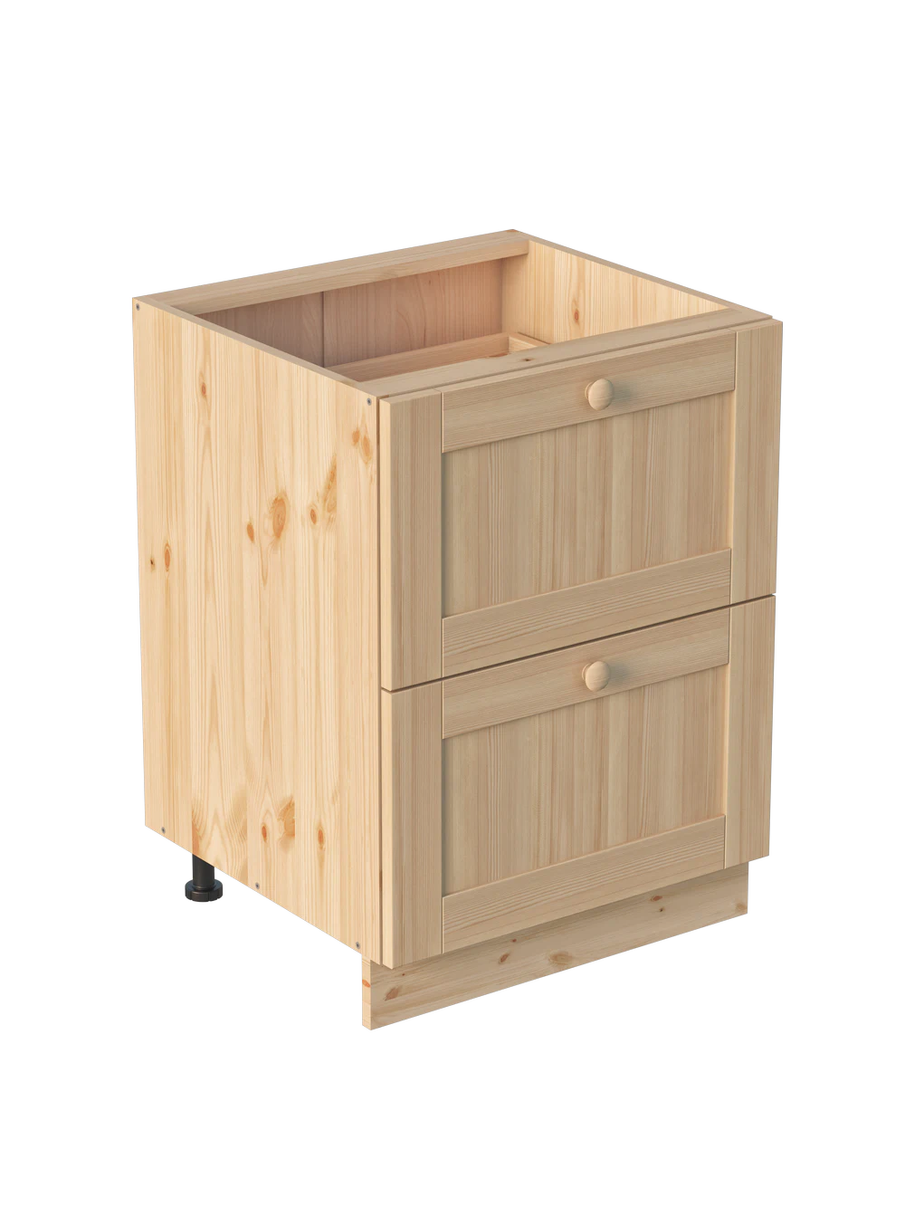 Тумба 2 ящика 600х540х720 МАССИВ + фасад Скандик без покраски Profi&Hobby