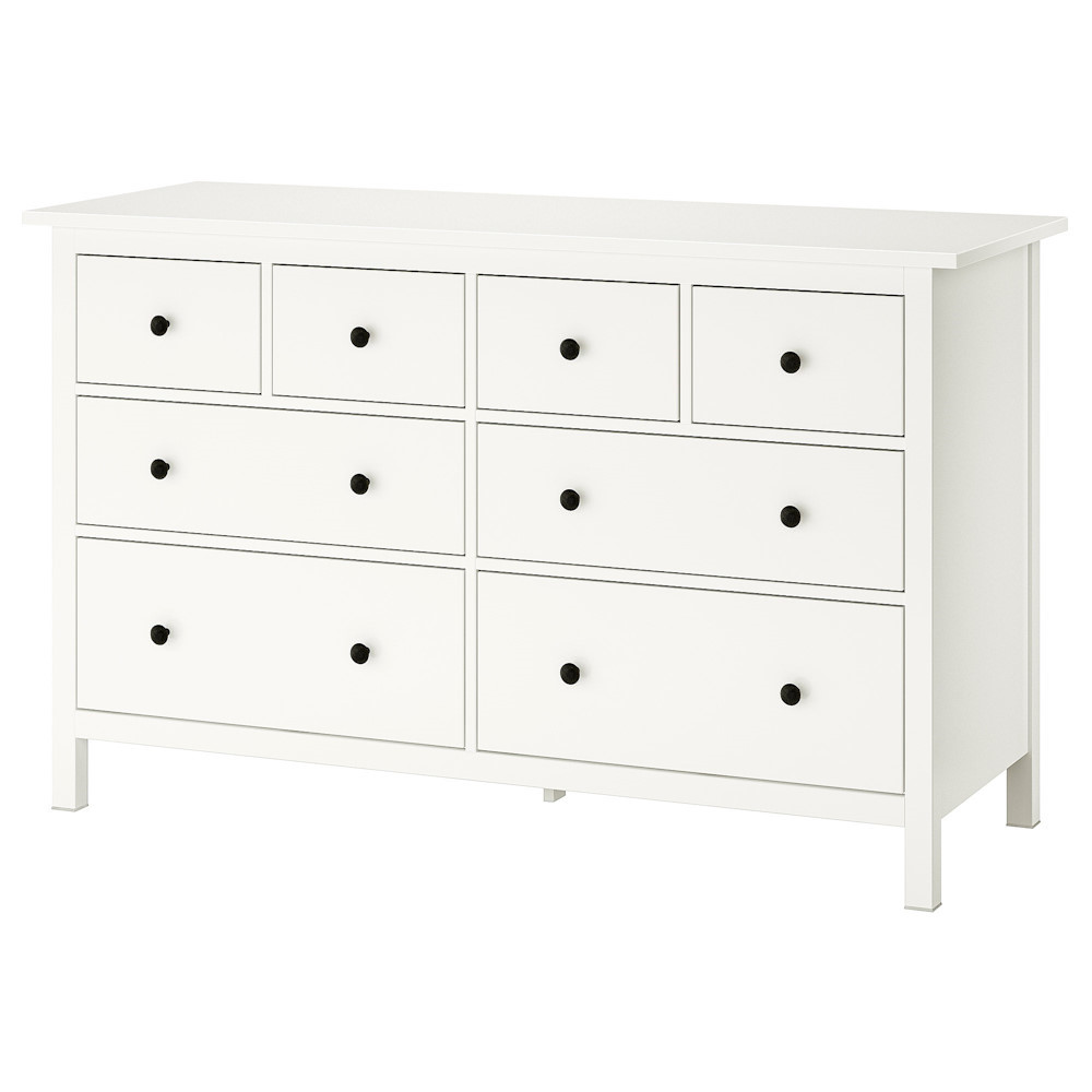 Комод 8 ящиков  ХЕМНЕС (HEMNES) белый (3уп.) фото