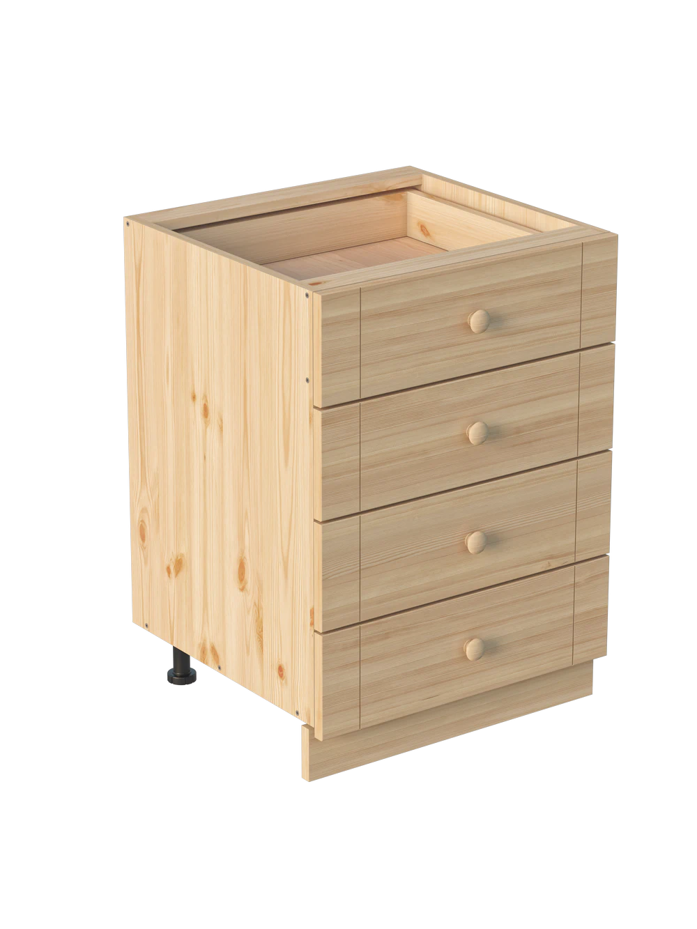 Тумба 4 ящика 600х540х720 МАССИВ + фасад Скандик без покраски Profi&Hobby