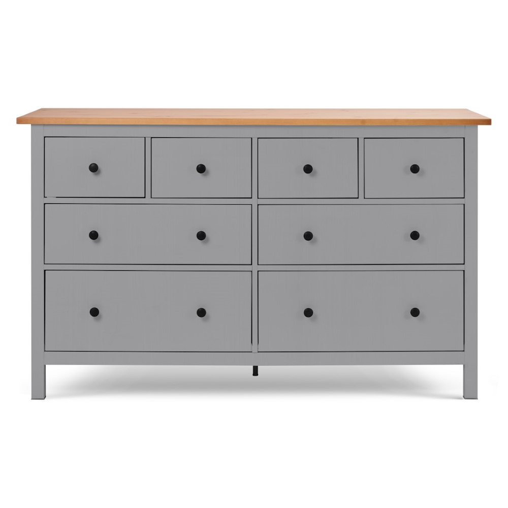 Комод 8 ящиков ХЕМНЭС Profi&Hobby серый/светло-коричневый (3уп.)  фото