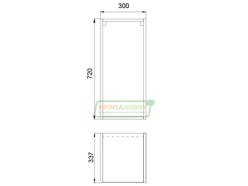 Шкаф (корпус) ЛДСП 300х340х720 Profi&Hobby