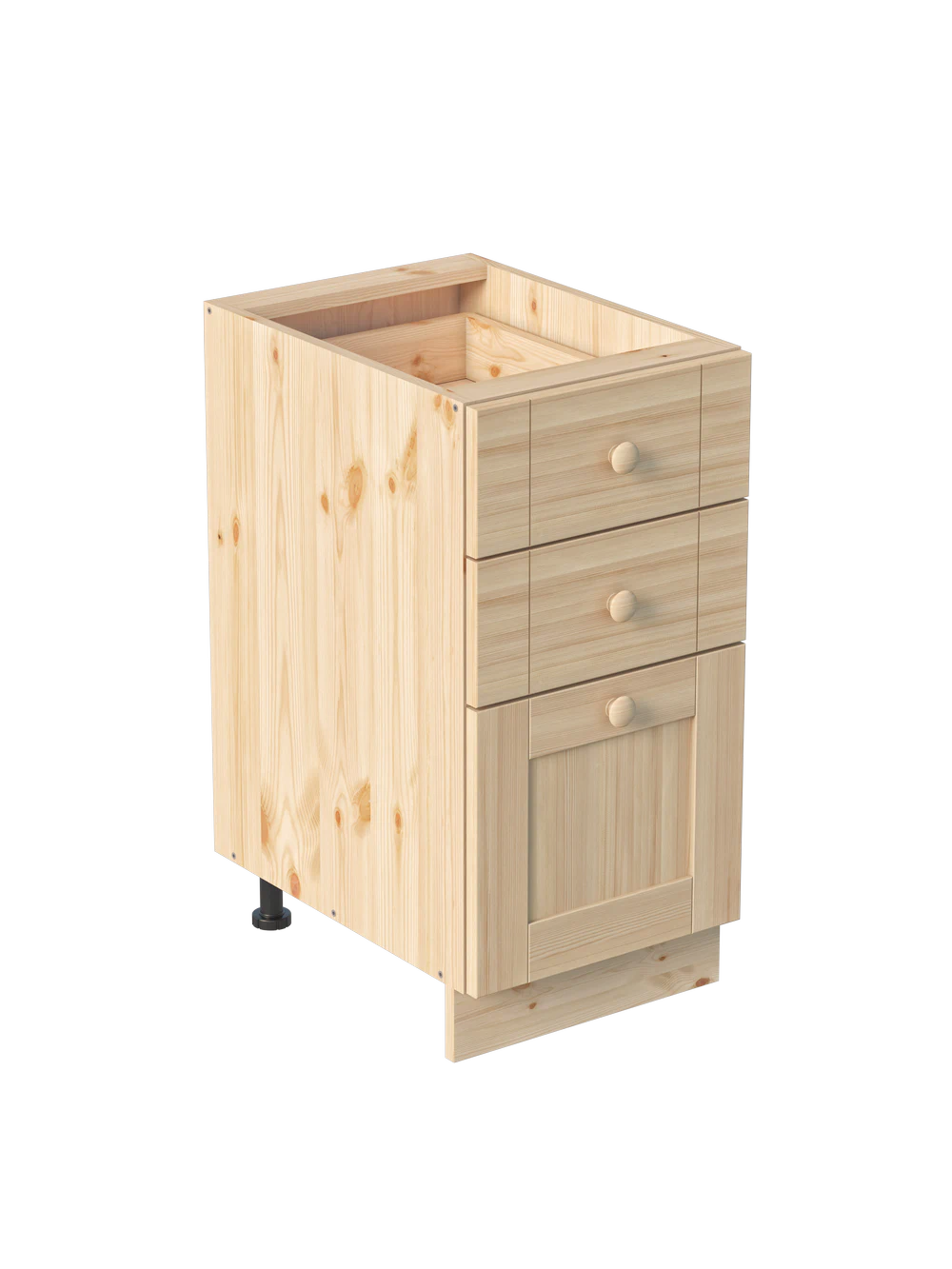 Тумба 3 ящика 400х540х720 МАССИВ + фасад Скандик без покраски Profi&Hobby