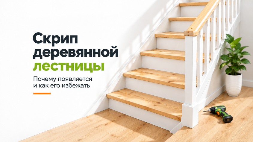 Скрип деревянной лестницы: почему он появляется и как его избежать при монтаже своими руками
