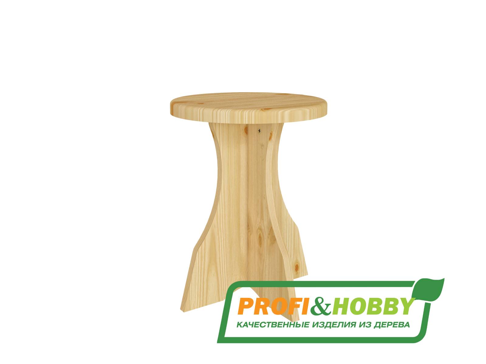 Табурет P&H, сосна, без покраски (1 уп.)