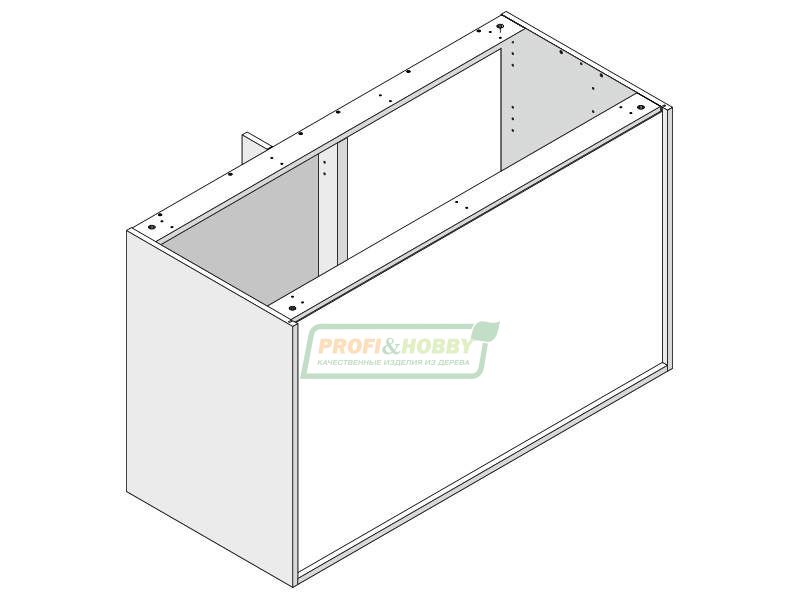 Тумба (корпус) ЛДСП 1010х530х720 Угловая Profi&Hobby