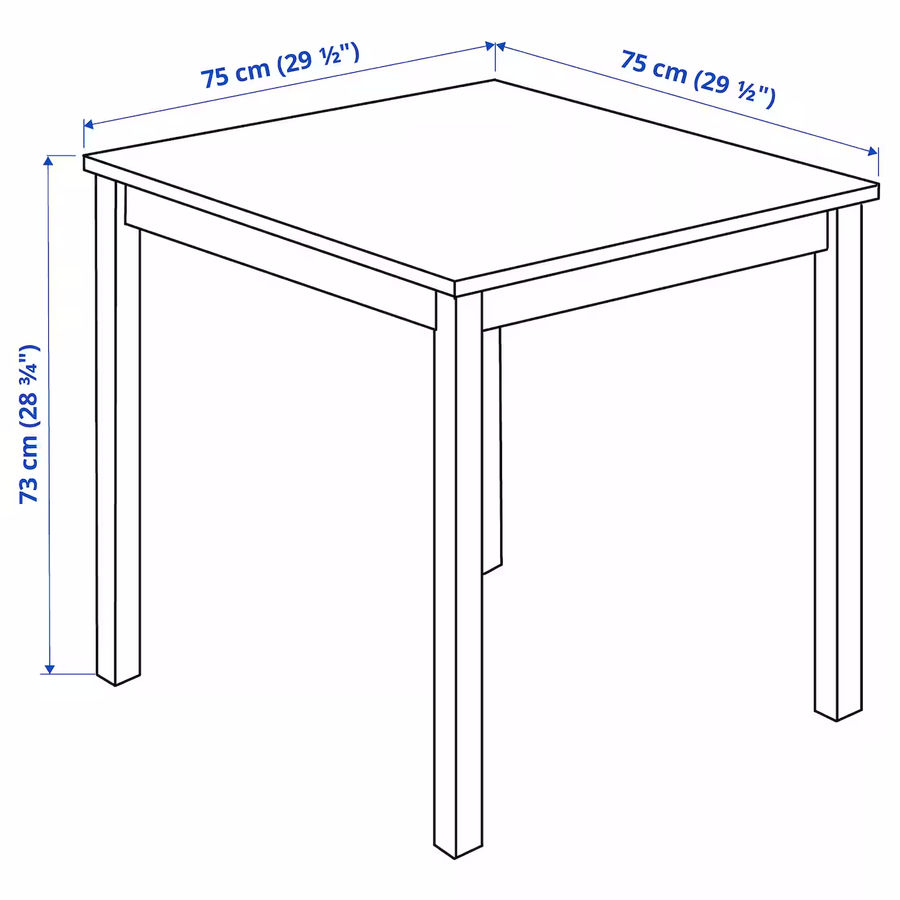 Стол INGO ИНГУ 750 х 750 бесцветный акриловый лак Profi&Hobby