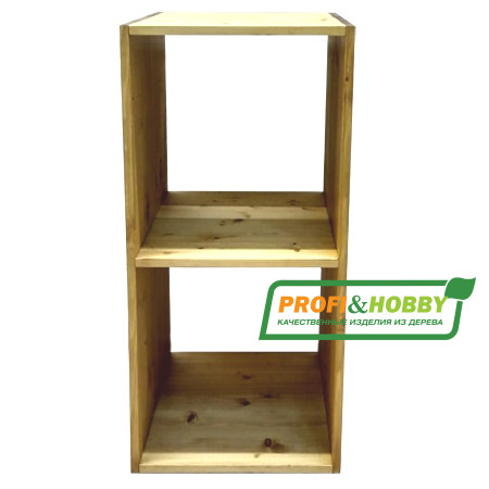 Стеллаж Куб 2 сосна, без покраски P&H (1 уп.)