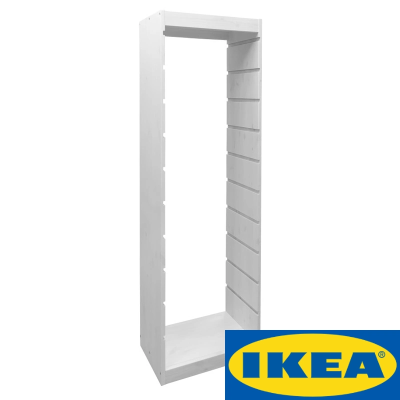 Корпус стеллажа ТРУФАСТ ВЕРТИКАЛЬНЫЙ 1420, белый лак, сосна, Profi&Hobby