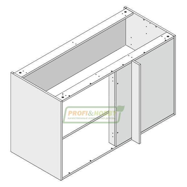 Тумба (корпус) ЛДСП 1010х530х720 Угловая Profi&Hobby