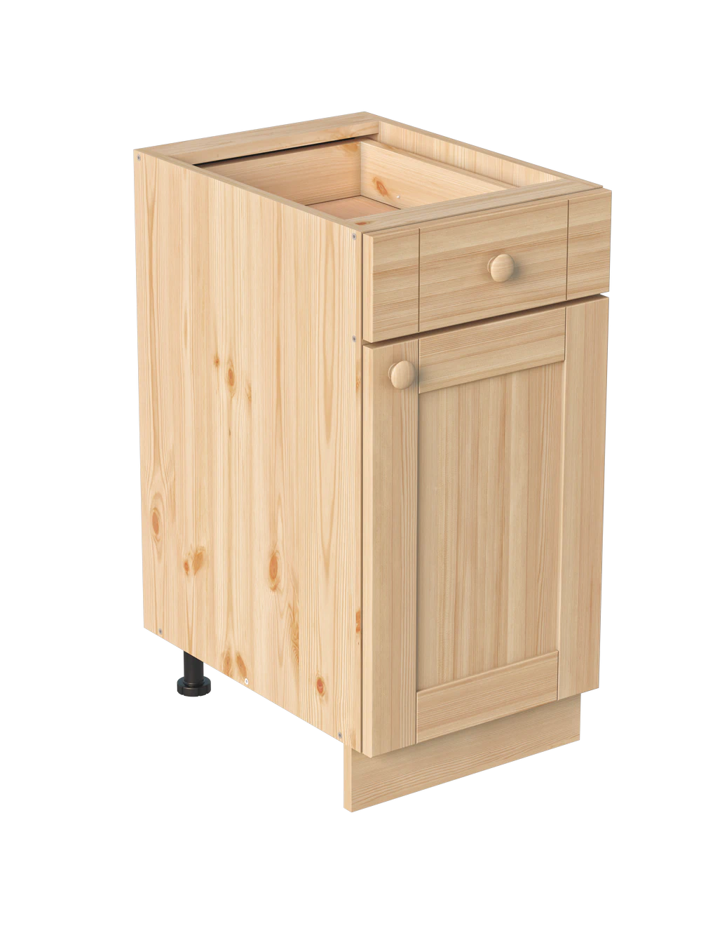 Тумба 1 дверь 1 ящик 400х540х720 МАССИВ + фасад Скандик без покраски Profi&Hobby 